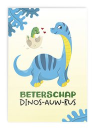 Biglietti d'auguri Dinosauro Congratulazioni Dino Girls // Set 3 pezzi