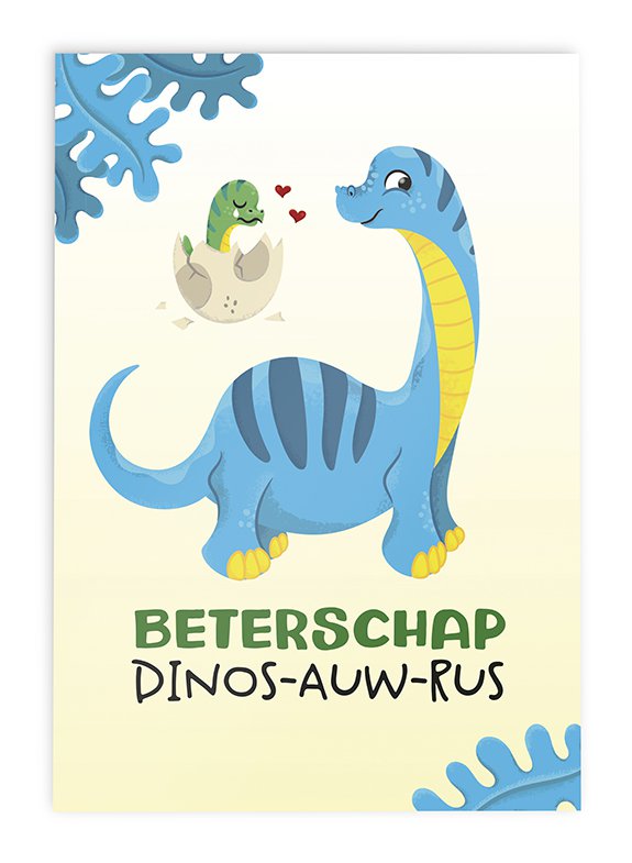 Biglietti d'auguri Dinosauro Congratulazioni Dino Girls // Set 3 pezzi