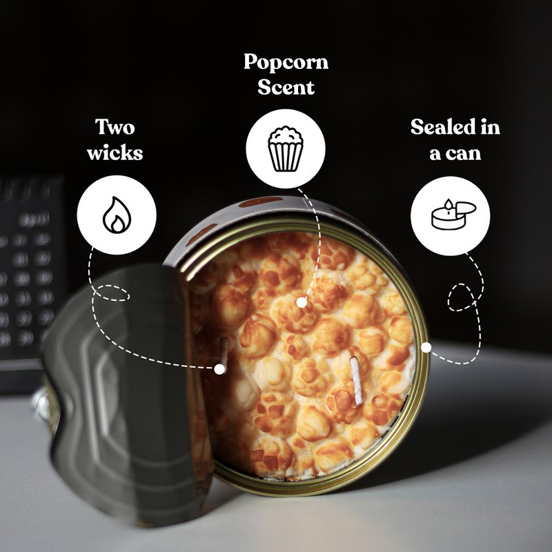 Karamel Popcorn Candle Can