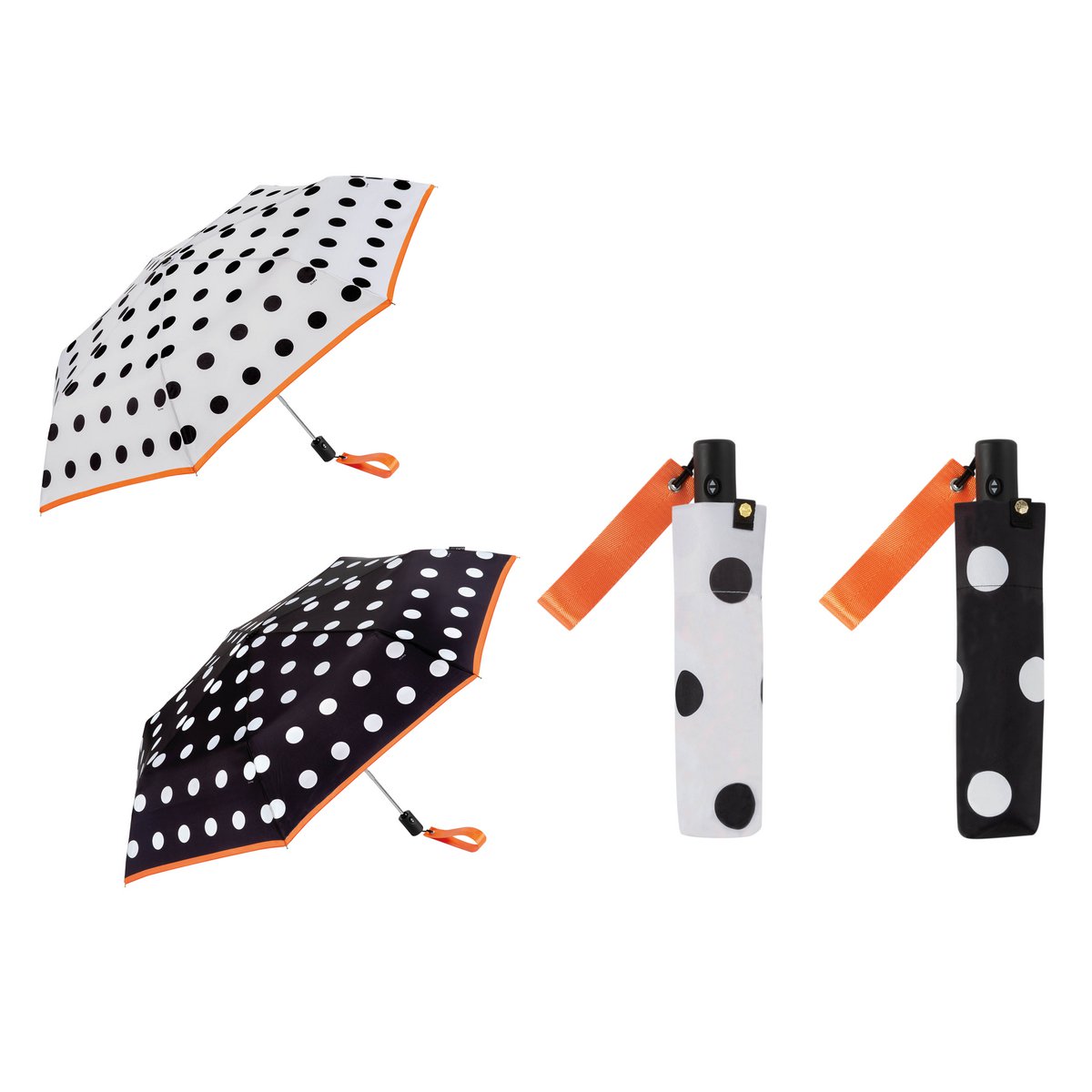 Open and Close Folding Umbrella "Orange Blossom" | Windproof | UV50+ | Climate M&P
