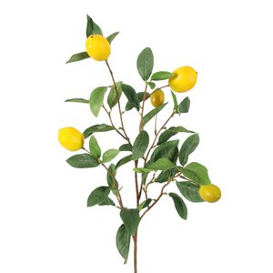 Lemon Artificial fruit spray x6 95cm