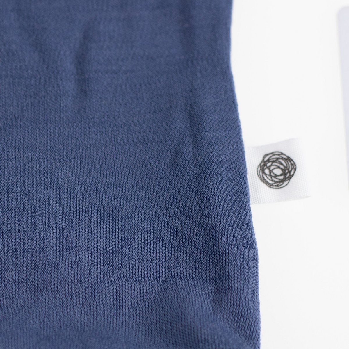 Kurzarm-Body aus Wolle – Merinowolle – Vintage Indigo