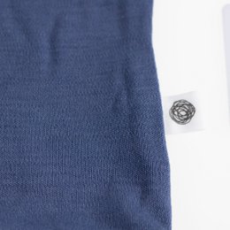 Kurzarm-Body aus Wolle – Merinowolle – Vintage Indigo