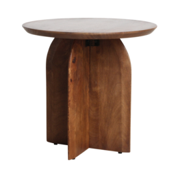 Bullnose sidebord mangotræ - Ø50 cm