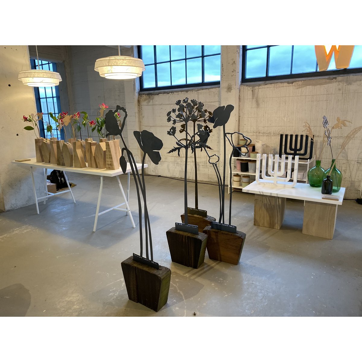 Poppy with flower bud | corten stem