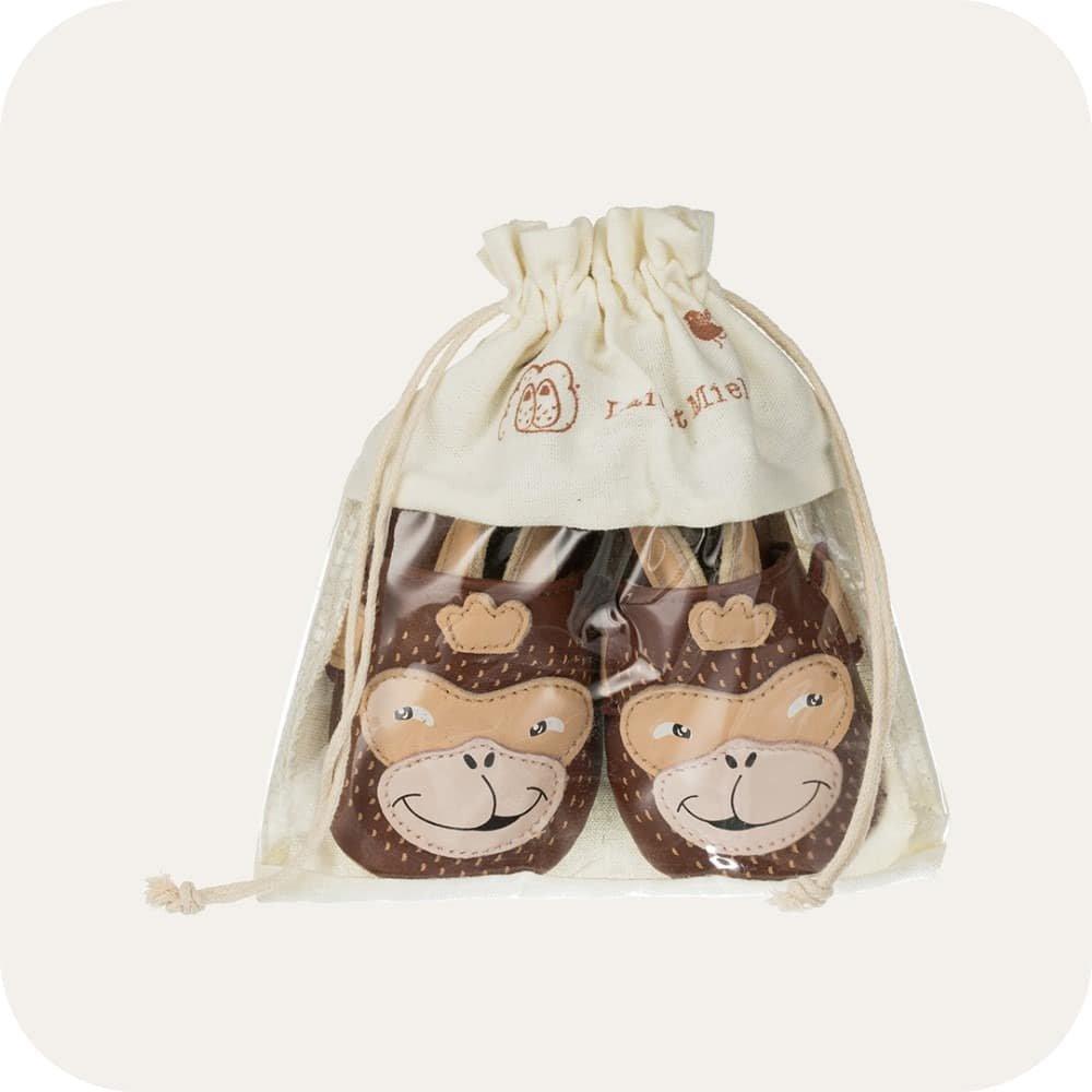 Extra flexibele lederen slippers aap