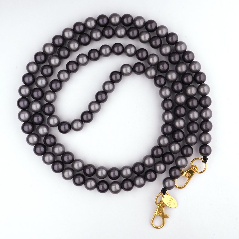 Telephone cord LizzyMae Anthracite-Gray small 10mm