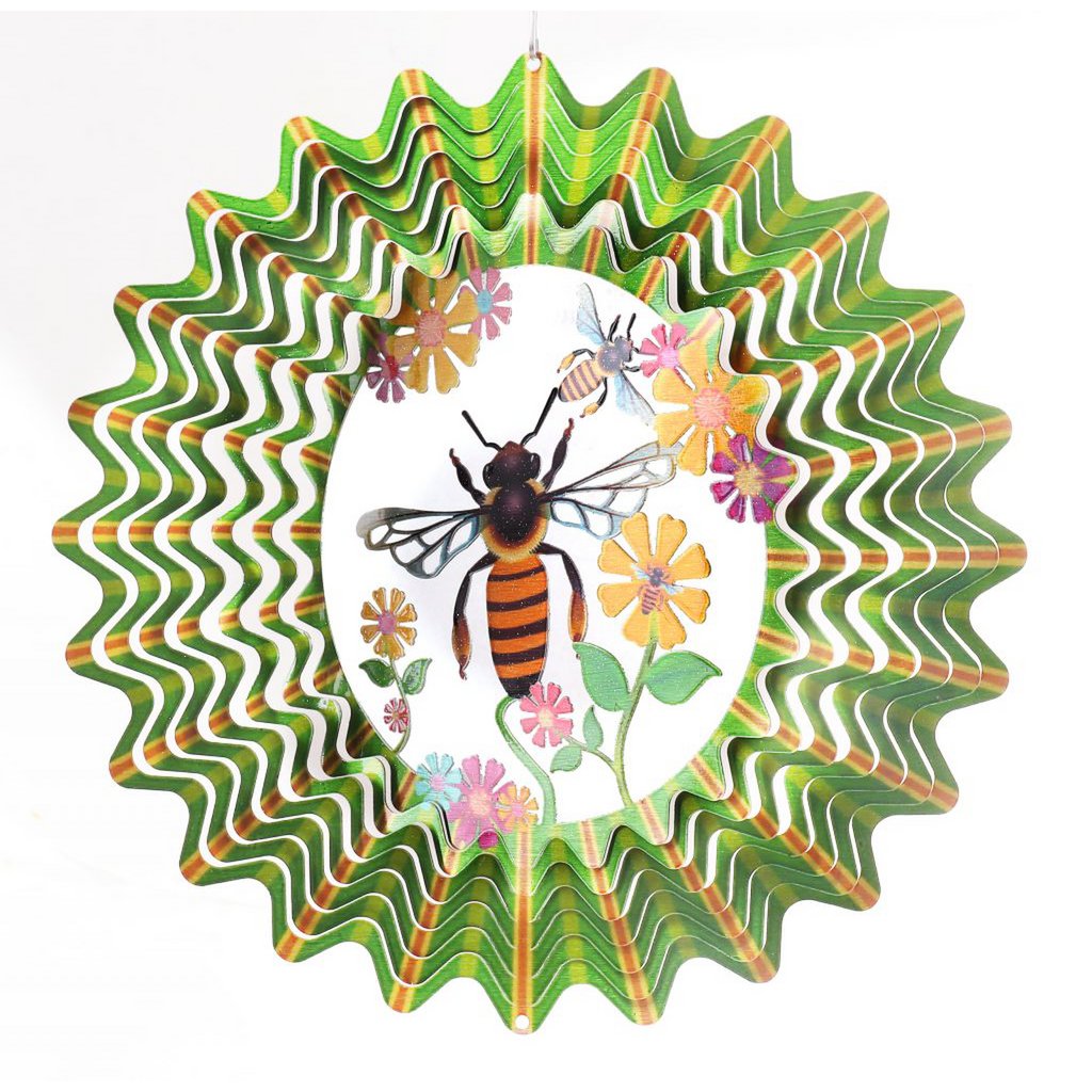 Wind spinner, Spin Art, stainless steel, Bee/Bee, 12BEE09, Ø30CM