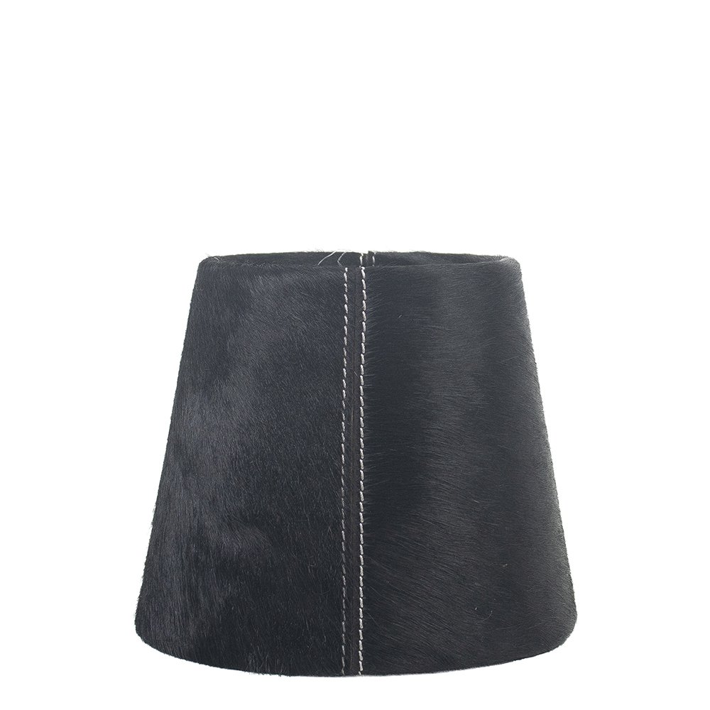 lampshade cowhide black h15 d18xd13cm