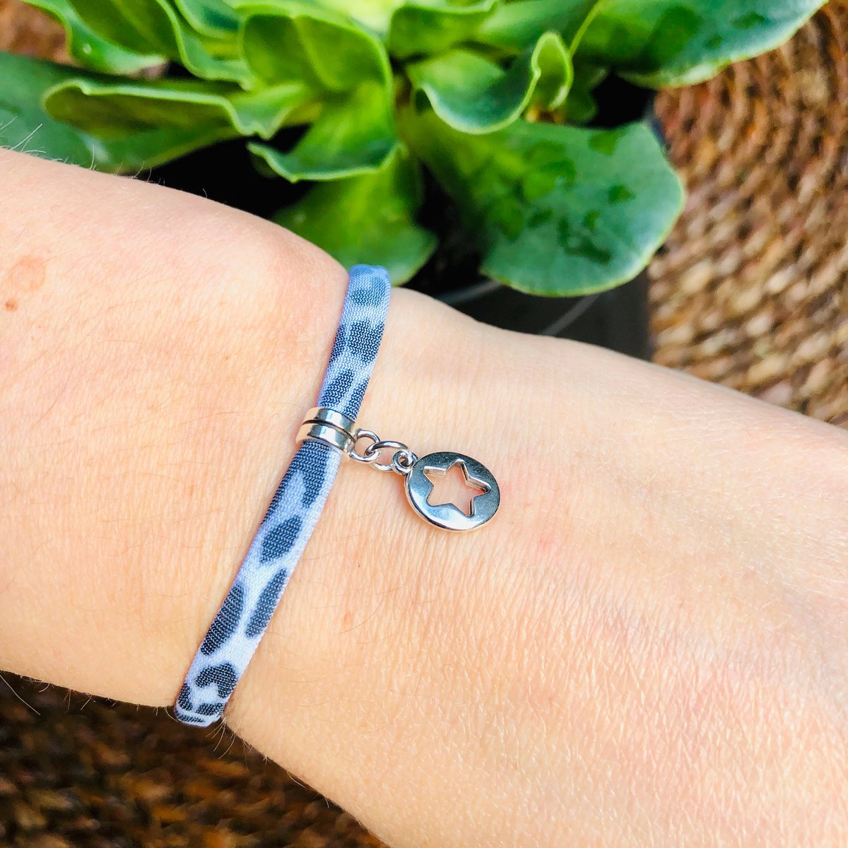Armband Leopard Grey Big Star Silber
