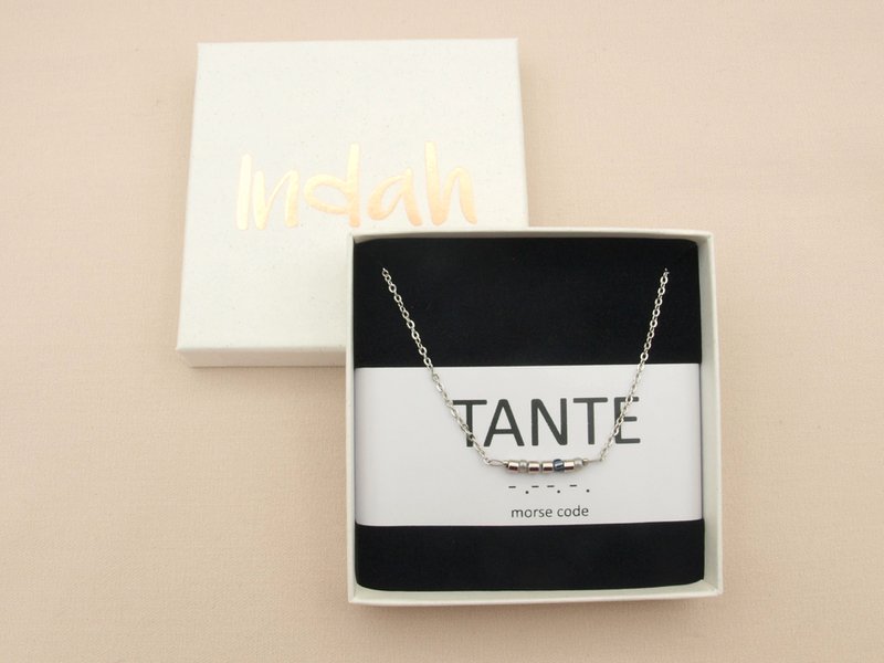 Morse code ketting, tante