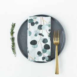 Eucalyptus Linen Napkins Set of 2