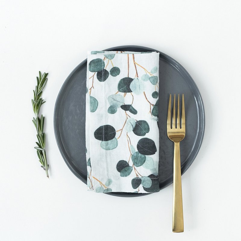 Eucalyptus Linen Napkins Set of 2