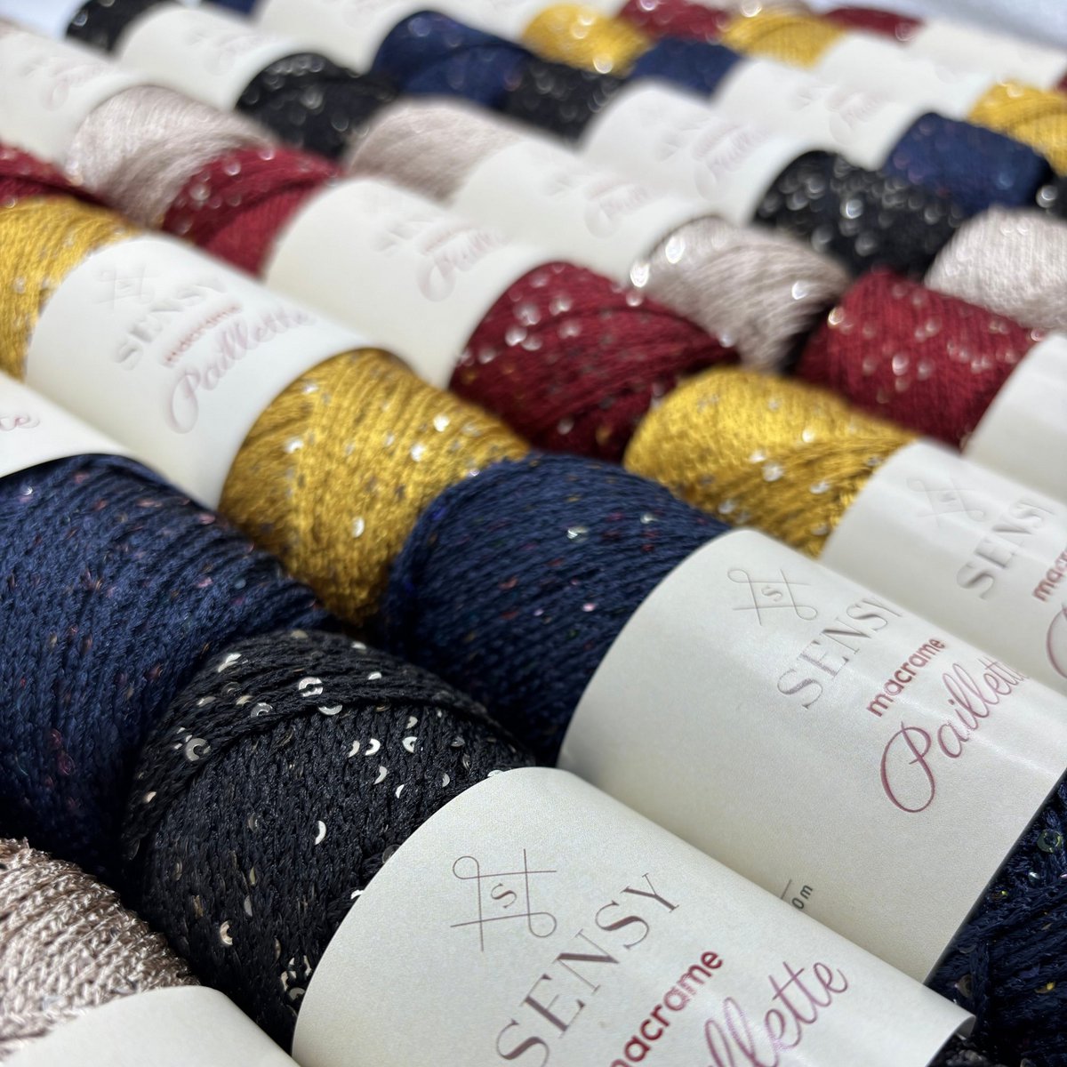 Sensy Paillette Macrame Cord - 109 Yards 100% polyester