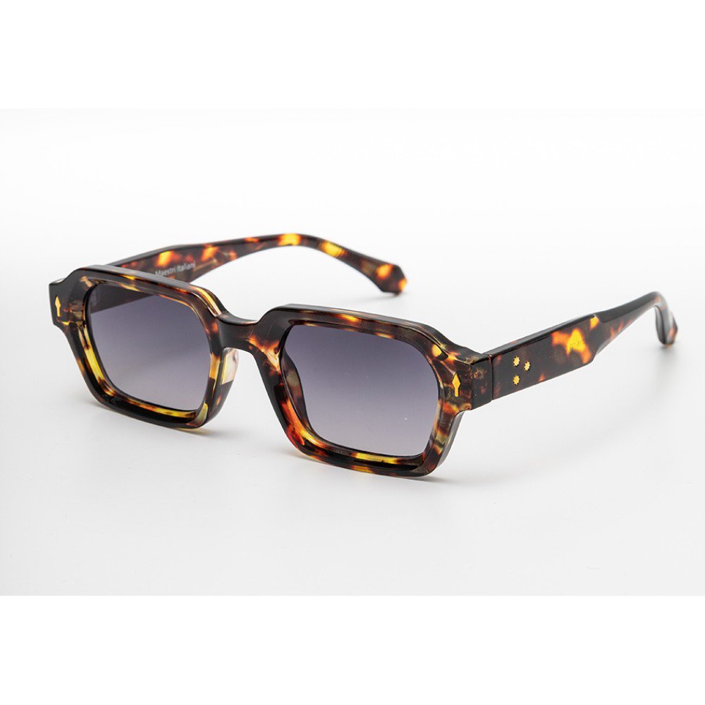 Tortoiseshell Rectangular Sunglasses with Brown Gradient Lenses – UV400 | Classic Unisex Eyewear