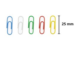 Clips Kangaro 25 mm en caja de 200 unidades aproximadamente, colores surtidos