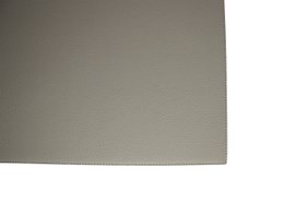 Tischset 6er Set Kunstleder zweifarbig grau braun Glattleder