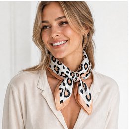 HS 70x70 Satin Look Scarf Animal Print - Multiple Prints