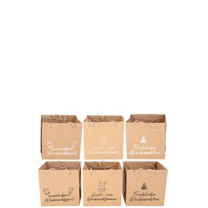 Paper bag solid, 3 motifs, 2 colors, L10cm, W10