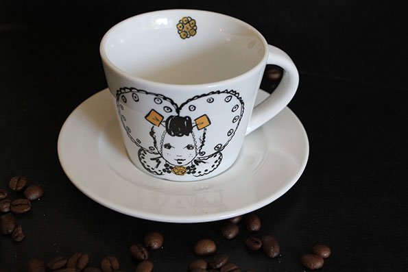 Kaffekop og underkop Zeeland piger