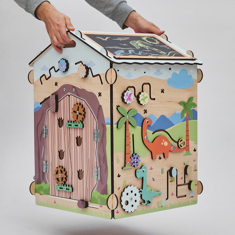 Busyboard Spielhaus DINO mit Beleuchtung