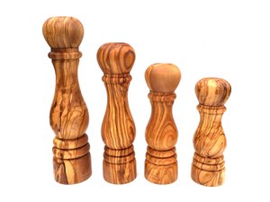 Salt and pepper mill mill handmade from olive wood