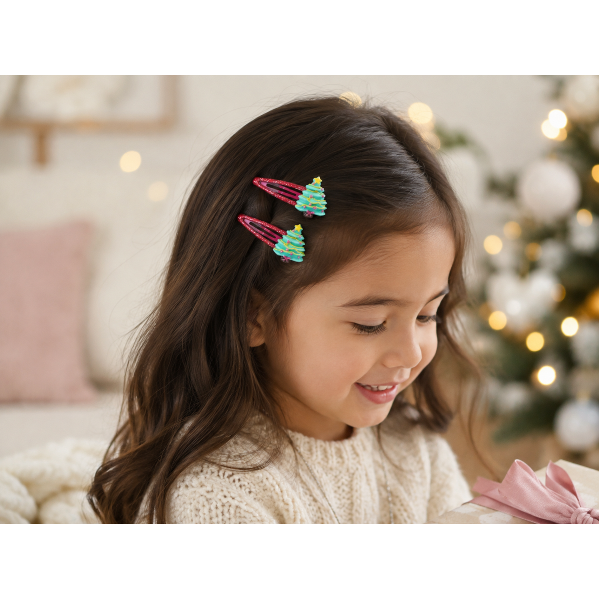 Weihnachts-Haarspangen – Weihnachtsbäume