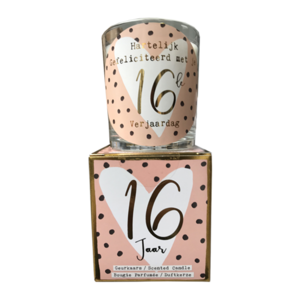 Giftbox Candle – “16 Jaar”