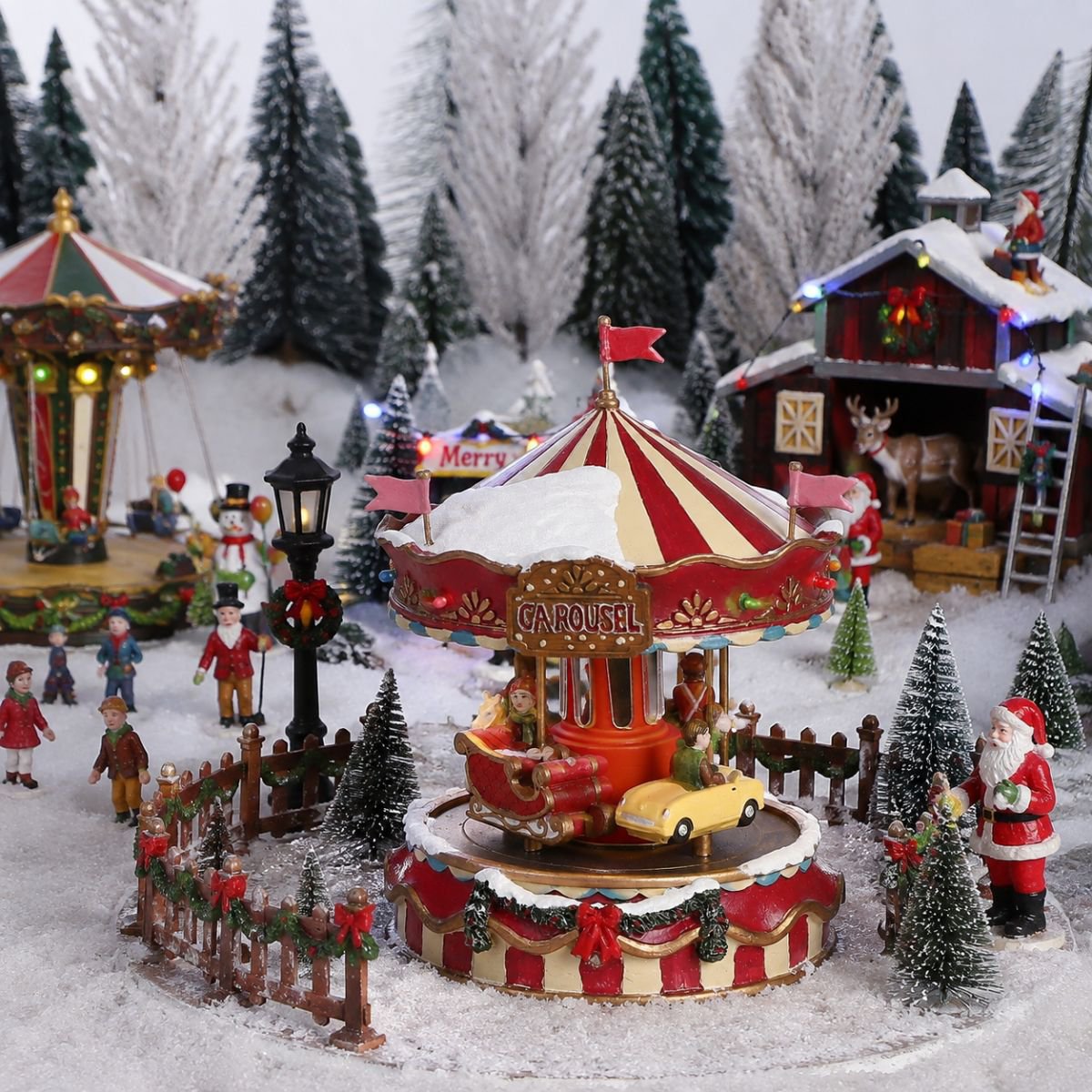 Miniatura del villaggio di Natale Luville Originals Rosso