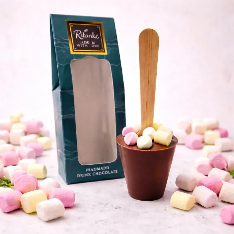 Czekolada mleczna do picia w patyku - pianki | 60g