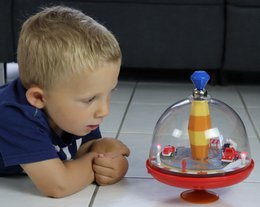 Feuerwehr Panorama-Kreisel für Kinder, mit Sound und beweglichen Elementen, Ø 19 cm