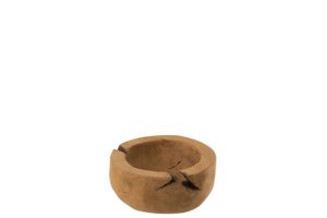 J-Line Bowl Round Teak Wood Natural