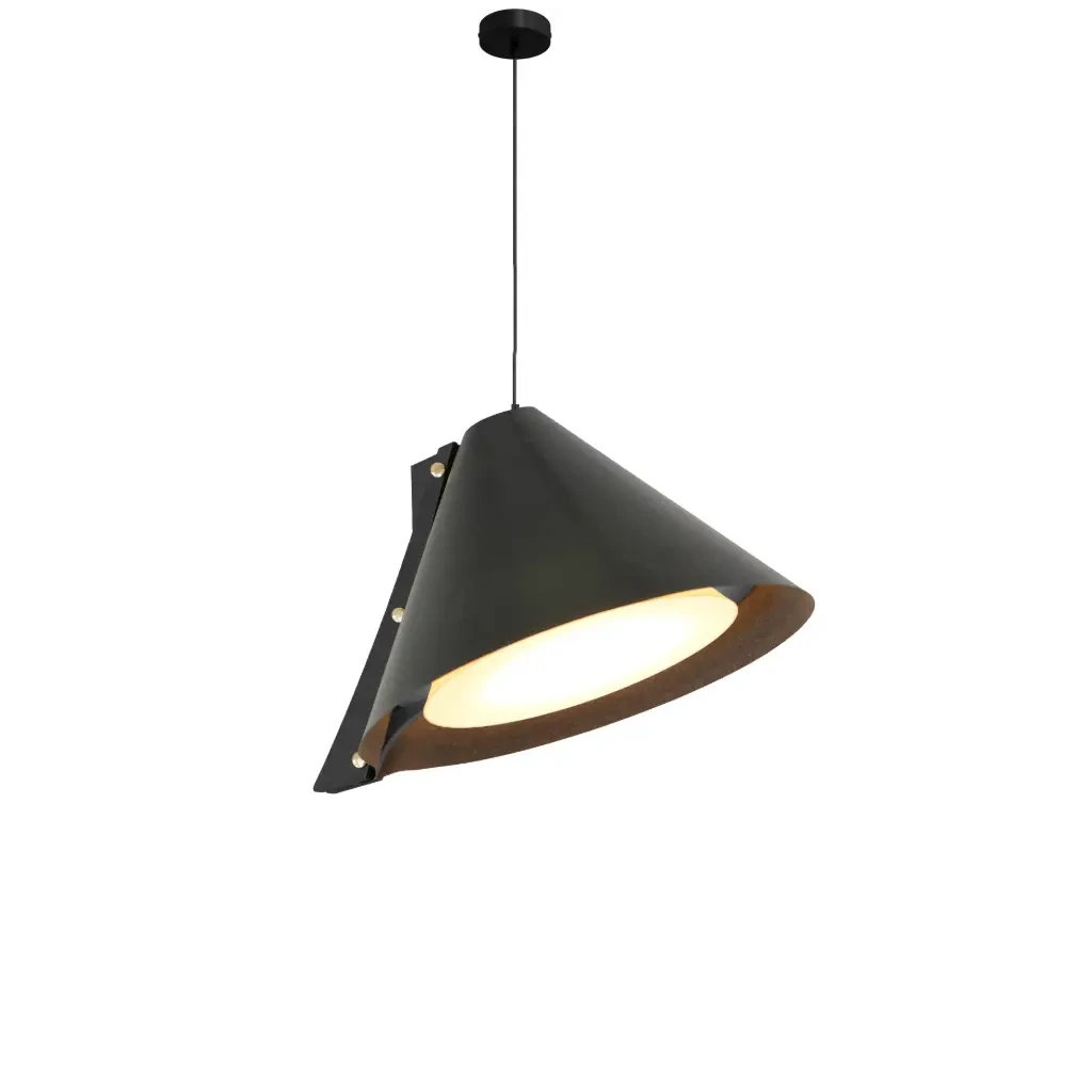Silence S pendant light D28cm recycled leather