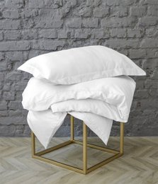 Set biancheria da letto in raso bianco