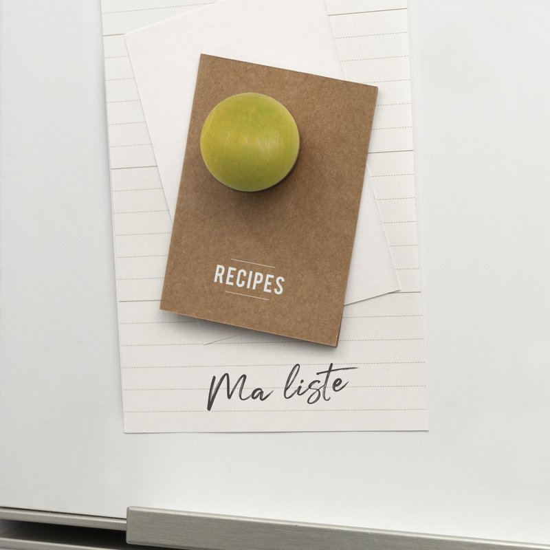 Boite de 6 petites boules magnétiques en bois - couleur