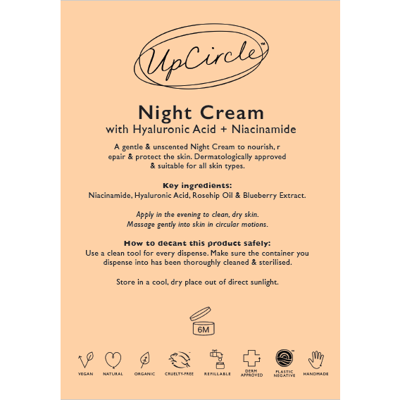 Nachtcrème met Hyaluronzuur + Niacinamide - Bulk 1L