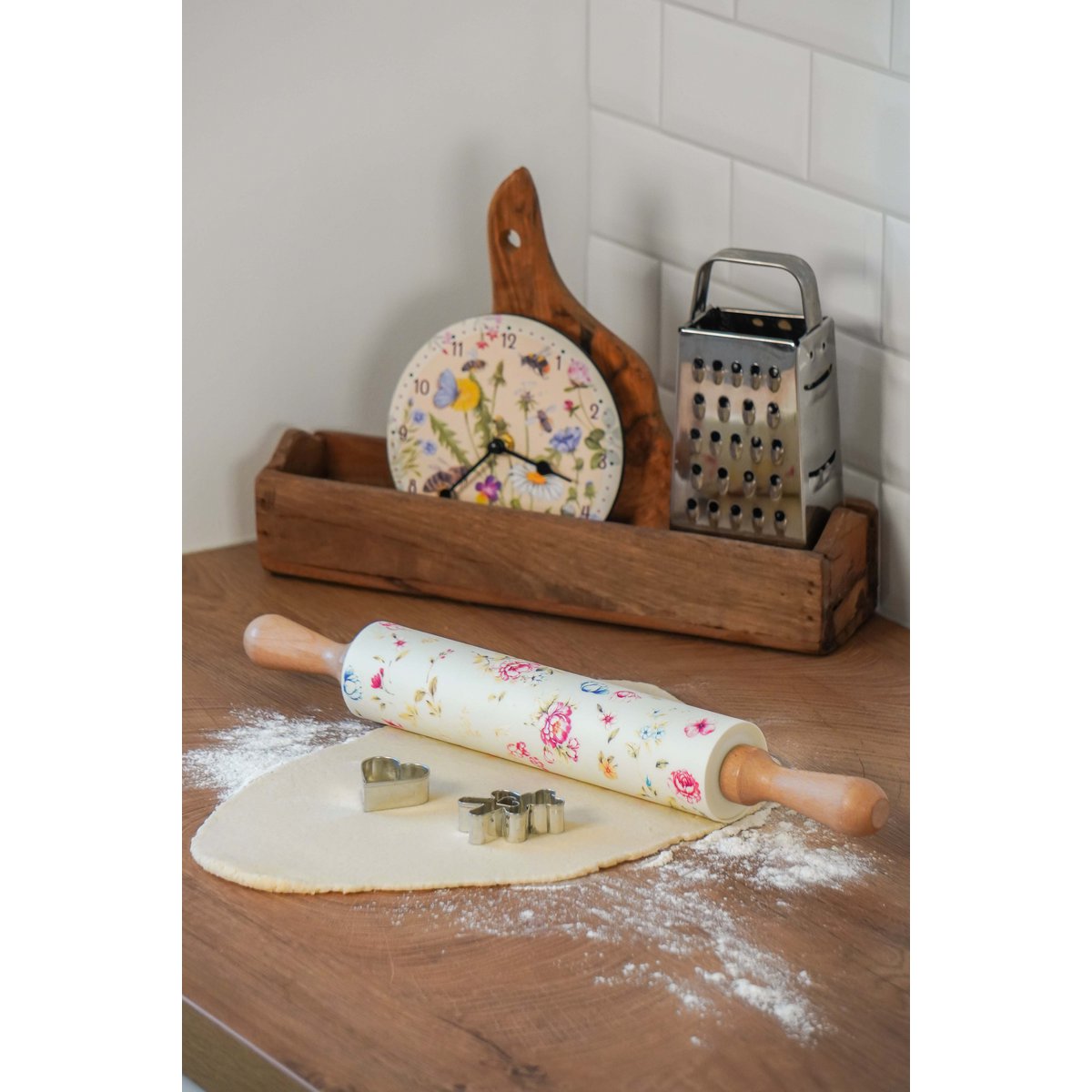 Rouleau à pâtisserie en silicone Jardin Anglais 43 cm Isabelle Rose