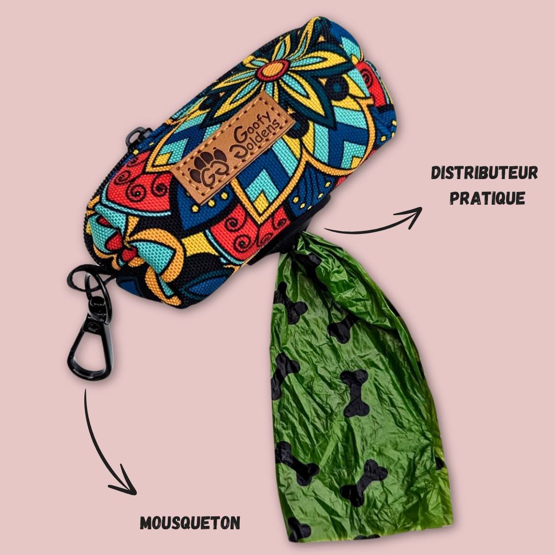 Mandala waste bag pouch