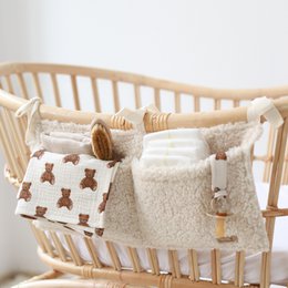 Organizer per culla - Teddy - Borsa per lettino a 2 colori, organizer per pannolini per bambini