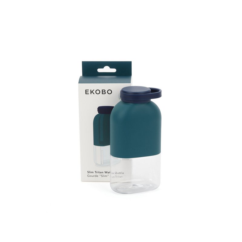 Schlanke Tritan -Wasserflasche 350 ml blau Abgrund / Mitternacht blau