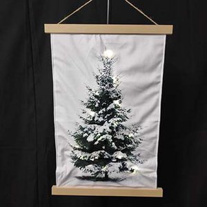 WALL DECORATION CHRISTMAS TREE VELVET LED XL 75X120 CM