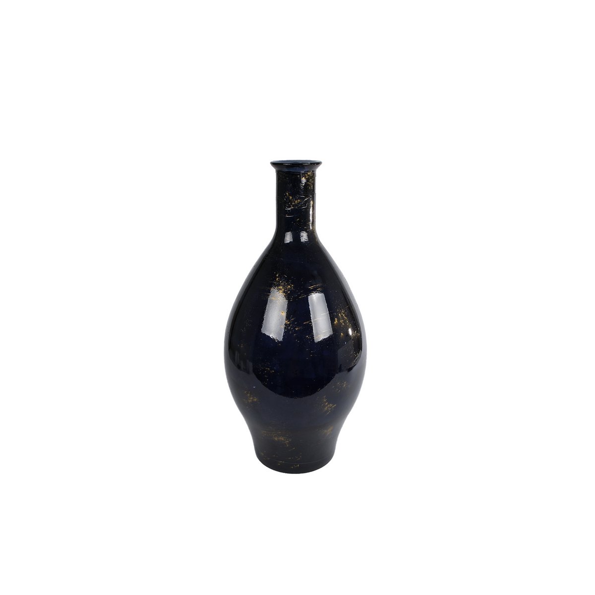 3R Vase Meguino XL black-gold glass 28x28x60cm