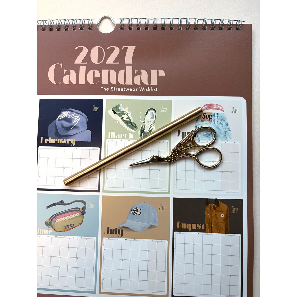 2027 Kalender A3 – The Streetwear-ønskeliste – Maandkalender