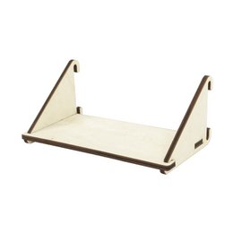 Sustainable wall rack FENCY - shelf laser mini double (20x9.5 cm), made of wood with a minimalist design, suitable for displaying small items in a modern home or office.