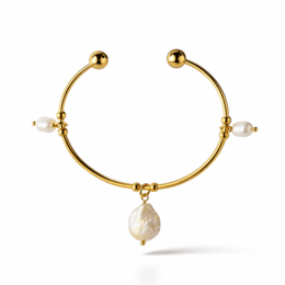 Bianca Mare - Bracelet rigide avec perles