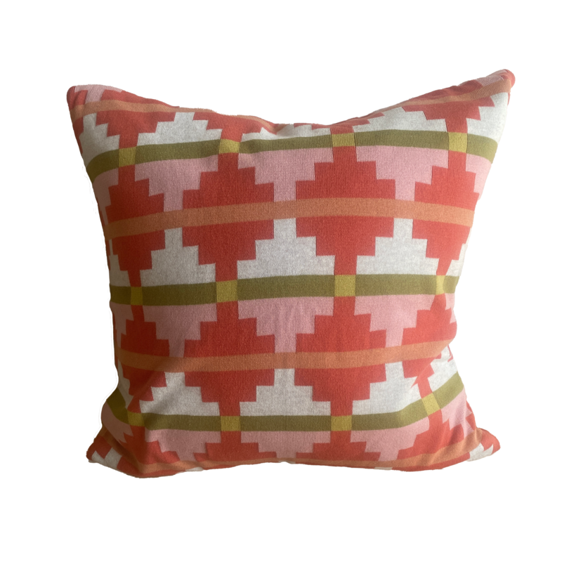 Alf Pillow-Cover Red, Soft Jacquard Knitted Cotton
