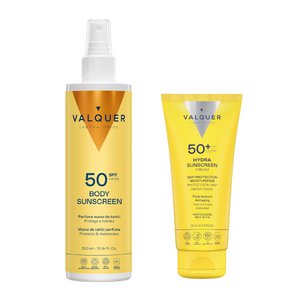 Compleet zonbeschermingspakket: Hydra Sunscreen Facial SPF 50+ en Body SPF 50 - 375 ml