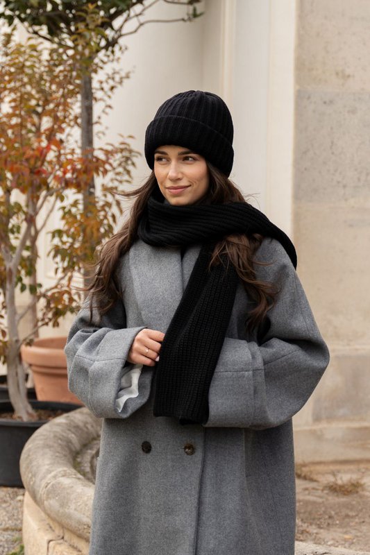 Gorro SOPHIE - 100% lana merino - negro