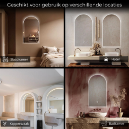LED badeværelsesspejl Lumoire Serenity 45x100 cm