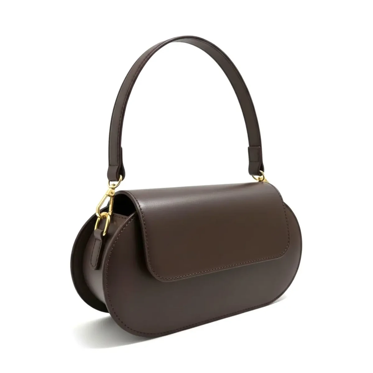 RUBIS | Chocolade Italiaans lederen crossbody en handtas